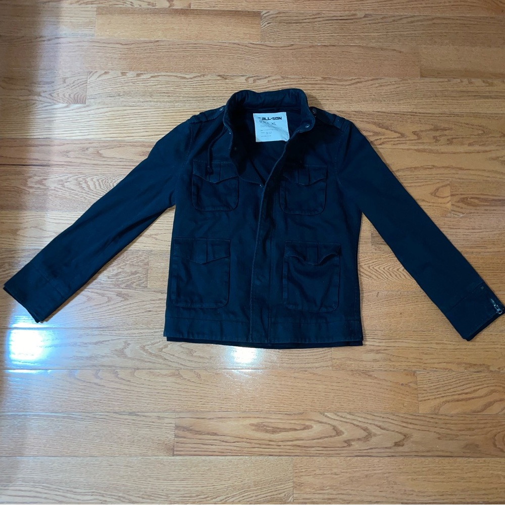 All-Son Black Utility Jacket - Size Medium